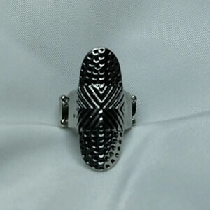 New Silver Concave Knuckle Band  Tribal Hammered Ring